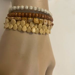 Four beaded bracelet set